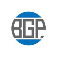diseño de logotipo de letra bgp sobre fondo blanco. concepto de logotipo de círculo de iniciales creativas bgp. diseño de letras bgp. vector