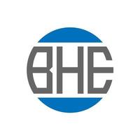 BHE letter logo design on white background. BHE creative initials circle logo concept. BHE letter design. vector