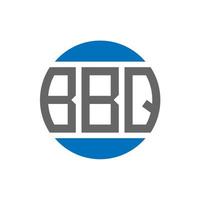 BBQ letter logo design on white background. BBQ creative initials circle logo concept. BBQ letter design. vector