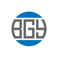 diseño de logotipo de letra bgy sobre fondo blanco. concepto de logotipo de círculo de iniciales creativas bgy. diseño de letras bgy. vector