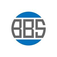 diseño de logotipo de letra bbs sobre fondo blanco. concepto de logotipo de círculo de iniciales creativas de bbs. diseño de letras bbs. vector