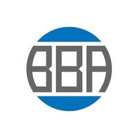 diseño de logotipo de letra bba sobre fondo blanco. concepto de logotipo de círculo de iniciales creativas de bba. diseño de letras bba. vector