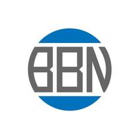 diseño de logotipo de letra bbn sobre fondo blanco. concepto de logotipo de círculo de iniciales creativas de bbn. diseño de letras bbn. vector