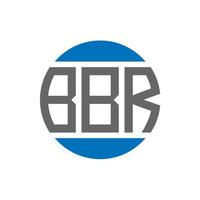 BBR letter logo design on white background. BBR creative initials circle logo concept. BBR letter design. vector