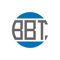BBT letter logo design on white background. BBT creative initials circle logo concept. BBT letter design. vector