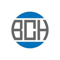 BCH letter logo design on white background. BCH creative initials circle logo concept. BCH letter design. vector