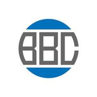 diseño del logotipo de la letra bbc sobre fondo blanco. Concepto de logotipo de círculo de iniciales creativas de bbc. diseño de letras bbc. vector