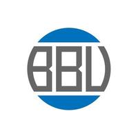 diseño de logotipo de letra bbu sobre fondo blanco. concepto de logotipo de círculo de iniciales creativas de bbu. diseño de letra bbu. vector