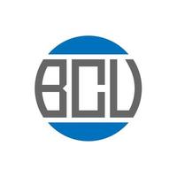 diseño de logotipo de letra bcu sobre fondo blanco. concepto de logotipo de círculo de iniciales creativas de bcu. diseño de letras bcu. vector