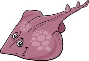 dibujos animados xyster o guitarfish personaje animal marino vector