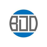 diseño de logotipo de letra bdo sobre fondo blanco. concepto de logotipo de círculo de iniciales creativas bdo. diseño de letras bdo. vector