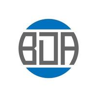 diseño de logotipo de letra bda sobre fondo blanco. concepto de logotipo de círculo de iniciales creativas bda. diseño de letras bda. vector