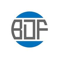 diseño de logotipo de letra bdf sobre fondo blanco. concepto de logotipo de círculo de iniciales creativas bdf. diseño de letras bdf. vector