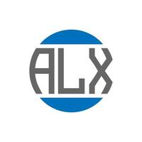 diseño de logotipo de letra alx sobre fondo blanco. concepto de logotipo de círculo de iniciales creativas de alx. diseño de letras alx. vector