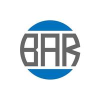 BAR letter logo design on white background. BAR creative initials circle logo concept. BAR letter design. vector