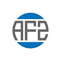 AFZ letter logo design on white background. AFZ creative initials circle logo concept. AFZ letter design. vector