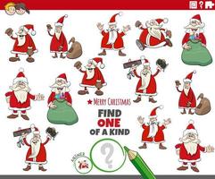 one of a kind task with Santa Clauses characters vector