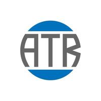 ATR letter logo design on white background. ATR creative initials circle logo concept. ATR letter design. vector