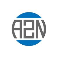 AZN letter logo design on white background. AZN creative initials circle logo concept. AZN letter design. vector
