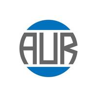 AUR letter logo design on white background. AUR creative initials circle logo concept. AUR letter design. vector