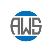 AWS letter logo design on white background. AWS creative initials circle logo concept. AWS letter design. vector