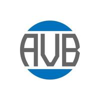 diseño de logotipo de letra avb sobre fondo blanco. concepto de logotipo de círculo de iniciales creativas avb. diseño de letras avb. vector