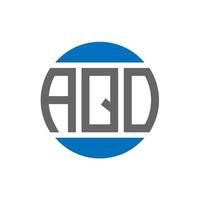 AQO letter logo design on white background. AQO creative initials circle logo concept. AQO letter design. vector