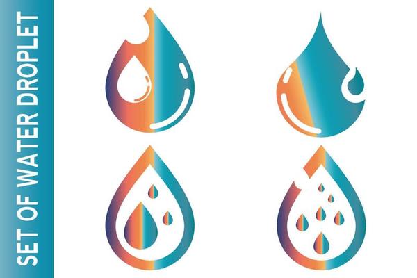 water drop icon for app or website