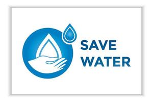 Water saving icon. water drop sign vector