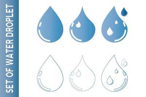 icono de gota de agua para aplicación o sitio web vector