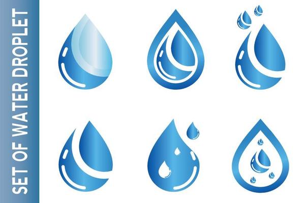 water drop icon for app or website