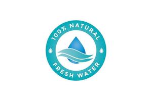 natural water icon. water drop sign. vector