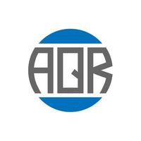 AQR letter logo design on white background. AQR creative initials circle logo concept. AQR letter design. vector
