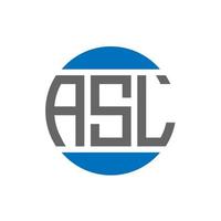 ASL letter logo design on white background. ASL creative initials circle logo concept. ASL letter design. vector