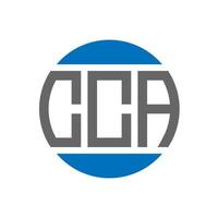 CCA letter logo design on white background. CCA creative initials circle logo concept. vector