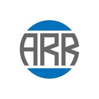 ARR letter logo design on white background. ARR creative initials circle logo concept. ARR letter design. vector