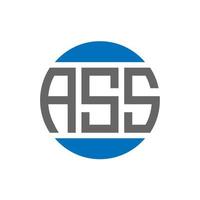 ASS letter logo design on white background. ASS creative initials circle logo concept. ASS letter design. vector
