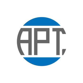 APT letter logo design on white background. APT creative initials circle logo concept. APT letter design. vector
