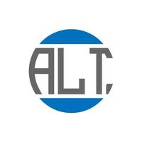 ALT letter logo design on white background. ALT creative initials circle logo concept. ALT letter design. vector