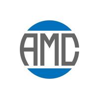 AMC letter logo design on white background. AMC creative initials circle logo concept. AMC letter design. vector