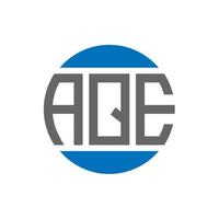 AQE letter logo design on white background. AQE creative initials circle logo concept. AQE letter design. vector