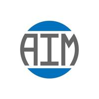 AIM letter logo design on white background. AIM creative initials circle logo concept. AIM letter design. vector