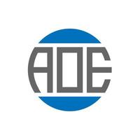 AOE letter logo design on white background. AOE creative initials circle logo concept. AOE letter design. vector