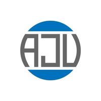 AJV letter logo design on white background. AJV creative initials circle logo concept. AJV letter design. vector