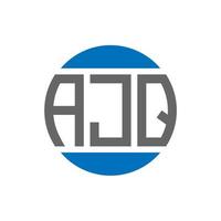 AJQ letter logo design on white background. AJQ creative initials circle logo concept. AJQ letter design. vector