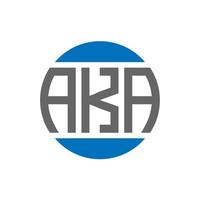 AKA letter logo design on white background. AKA creative initials circle logo concept. AKA letter design. vector