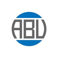 ABU letter logo design on white background. ABU creative initials circle logo concept. ABU letter design. vector