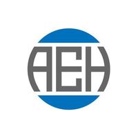 AEH letter logo design on white background. AEH creative initials circle logo concept. AEH letter design. vector