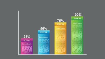 negocios, educación, concepto de plantilla infográfica vectorial de presentación vector