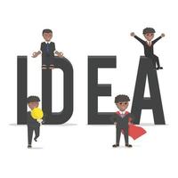 business african idea people design character on white background vector